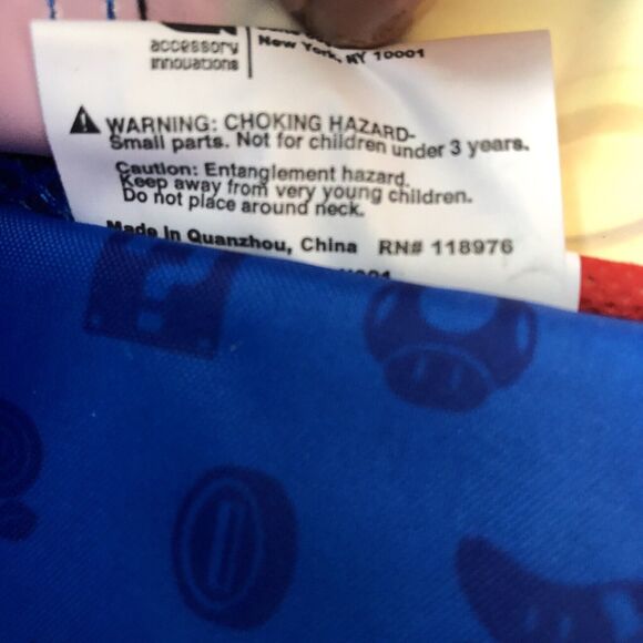 NEW Super Mario Bros Backpack 17” It's-a me Kids Nintendo Blue Red And Blue … - Picture 9 of 9
